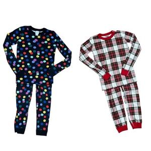 BUNDLE of 2 Hanna Andersson Long John Pajamas, 150(12)